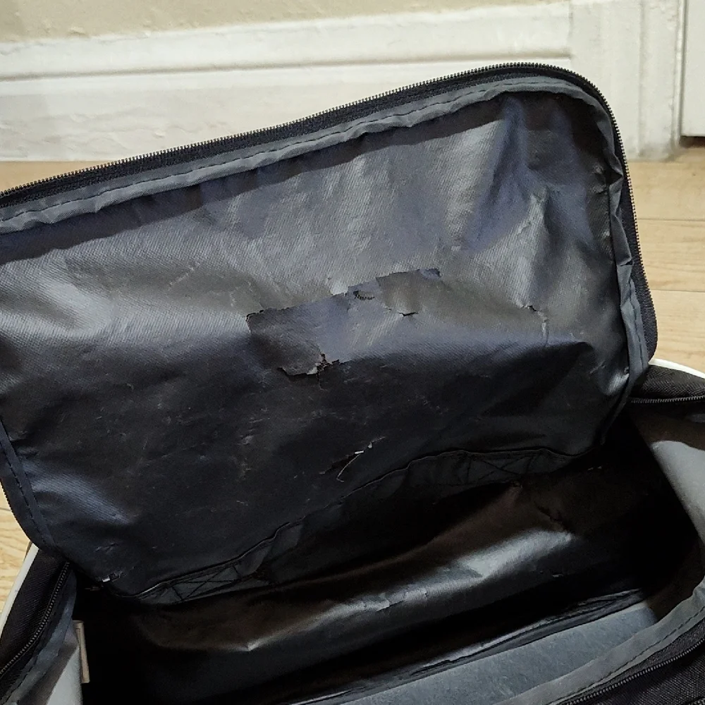 Adidas Classic Black Duffel Bag with White Accents - Picture 9 of 11